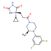 (5S)-5-cyclopropyl-5-{3-[(3S)-4-(3,5-difluorophenyl)-3-methylpiperazin-1-yl]-3-oxopropyl}imidazolidine-2,4-dione