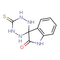 5'-sulfanylidene-1H-spiro[indole-3,2'-[1,3,4,6]tetrazinan]-2-one