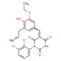 (5Z)-1-(2,3-dichlorophenyl)-5-{[3-ethoxy-4-hydroxy-5-(prop-2-en-1-yl)phenyl]methylidene}-1,3-diazinane-2,4,6-trione