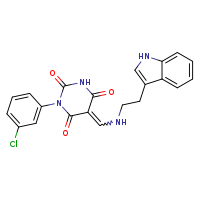 (5Z)-1-(3-chlorophenyl)-5-({[2-(1H-indol-3-yl)ethyl]amino}methylidene)-1,3-diazinane-2,4,6-trione