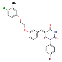 (5Z)-1-(4-bromophenyl)-5-({3-[2-(4-chloro-3-methylphenoxy)ethoxy]phenyl}methylidene)-1,3-diazinane-2,4,6-trione