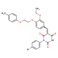 (5Z)-1-(4-bromophenyl)-5-({3-ethoxy-4-[2-(4-methylphenoxy)ethoxy]phenyl}methylidene)-1,3-diazinane-2,4,6-trione