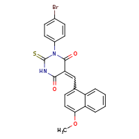 (5Z)-1-(4-bromophenyl)-5-[(4-methoxynaphthalen-1-yl)methylidene]-2-sulfanylidene-1,3-diazinane-4,6-dione