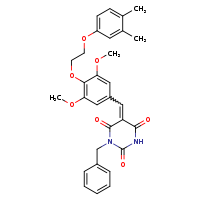 (5Z)-1-benzyl-5-({4-[2-(3,4-dimethylphenoxy)ethoxy]-3,5-dimethoxyphenyl}methylidene)-1,3-diazinane-2,4,6-trione