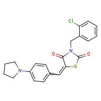 (5Z)-3-[(2-chlorophenyl)methyl]-5-{[4-(pyrrolidin-1-yl)phenyl]methylidene}-1,3-thiazolidine-2,4-dione
