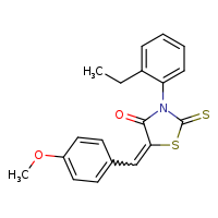 (5Z)-3-(2-ethylphenyl)-5-[(4-methoxyphenyl)methylidene]-2-sulfanylidene-1,3-thiazolidin-4-one