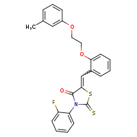(5Z)-3-(2-fluorophenyl)-5-({2-[2-(3-methylphenoxy)ethoxy]phenyl}methylidene)-2-sulfanylidene-1,3-thiazolidin-4-one