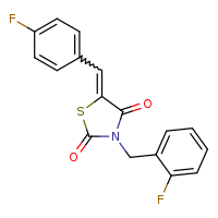 (5Z)-3-[(2-fluorophenyl)methyl]-5-[(4-fluorophenyl)methylidene]-1,3-thiazolidine-2,4-dione