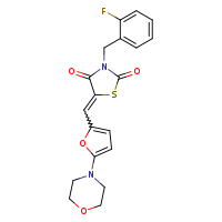 (5Z)-3-[(2-fluorophenyl)methyl]-5-{[5-(morpholin-4-yl)furan-2-yl]methylidene}-1,3-thiazolidine-2,4-dione