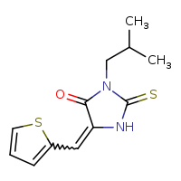 (5Z)-3-(2-methylpropyl)-2-sulfanylidene-5-(thiophen-2-ylmethylidene)imidazolidin-4-one