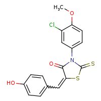(5Z)-3-(3-chloro-4-methoxyphenyl)-5-[(4-hydroxyphenyl)methylidene]-2-sulfanylidene-1,3-thiazolidin-4-one