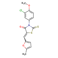 (5Z)-3-(3-chloro-4-methoxyphenyl)-5-[(5-methylfuran-2-yl)methylidene]-2-sulfanylidene-1,3-thiazolidin-4-one