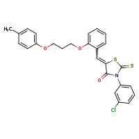 (5Z)-3-(3-chlorophenyl)-5-({2-[3-(4-methylphenoxy)propoxy]phenyl}methylidene)-2-sulfanylidene-1,3-thiazolidin-4-one