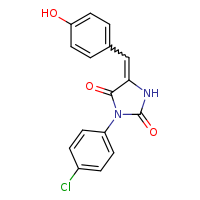 (5Z)-3-(4-chlorophenyl)-5-[(4-hydroxyphenyl)methylidene]imidazolidine-2,4-dione