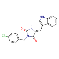 (5Z)-3-[(4-chlorophenyl)methyl]-5-(1H-indol-3-ylmethylidene)imidazolidine-2,4-dione