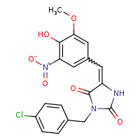 (5Z)-3-[(4-chlorophenyl)methyl]-5-[(4-hydroxy-3-methoxy-5-nitrophenyl)methylidene]imidazolidine-2,4-dione