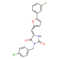 (5Z)-3-[(4-chlorophenyl)methyl]-5-{[5-(3-fluorophenyl)furan-2-yl]methylidene}imidazolidine-2,4-dione