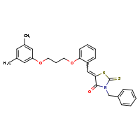 (5Z)-3-benzyl-5-({2-[3-(3,5-dimethylphenoxy)propoxy]phenyl}methylidene)-2-sulfanylidene-1,3-thiazolidin-4-one