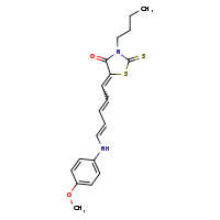 (5Z)-3-butyl-5-[(2E,4E)-5-[(4-methoxyphenyl)amino]penta-2,4-dien-1-ylidene]-2-sulfanylidene-1,3-thiazolidin-4-one