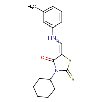 (5Z)-3-cyclohexyl-5-{[(3-methylphenyl)amino]methylidene}-2-sulfanylidene-1,3-thiazolidin-4-one