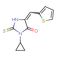 (5Z)-3-cyclopropyl-2-sulfanylidene-5-(thiophen-2-ylmethylidene)imidazolidin-4-one