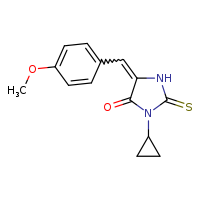 (5Z)-3-cyclopropyl-5-[(4-methoxyphenyl)methylidene]-2-sulfanylideneimidazolidin-4-one