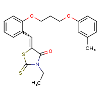 (5Z)-3-ethyl-5-({2-[3-(3-methylphenoxy)propoxy]phenyl}methylidene)-2-sulfanylidene-1,3-thiazolidin-4-one