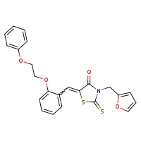 (5Z)-3-(furan-2-ylmethyl)-5-{[2-(2-phenoxyethoxy)phenyl]methylidene}-2-sulfanylidene-1,3-thiazolidin-4-one