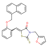 (5Z)-3-(furan-2-ylmethyl)-5-{[2-(naphthalen-1-ylmethoxy)phenyl]methylidene}-2-sulfanylidene-1,3-thiazolidin-4-one