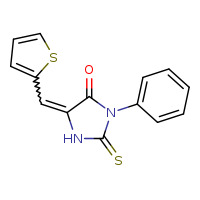 (5Z)-3-phenyl-2-sulfanylidene-5-(thiophen-2-ylmethylidene)imidazolidin-4-one
