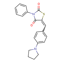 (5Z)-3-phenyl-5-{[4-(pyrrolidin-1-yl)phenyl]methylidene}-1,3-thiazolidine-2,4-dione