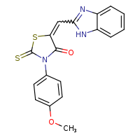 (5Z)-5-(1H-1,3-benzodiazol-2-ylmethylidene)-3-(4-methoxyphenyl)-2-sulfanylidene-1,3-thiazolidin-4-one