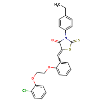 (5Z)-5-({2-[2-(2-chlorophenoxy)ethoxy]phenyl}methylidene)-3-(4-ethylphenyl)-2-sulfanylidene-1,3-thiazolidin-4-one