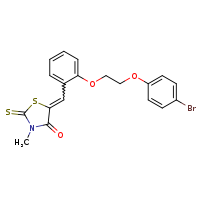 (5Z)-5-({2-[2-(4-bromophenoxy)ethoxy]phenyl}methylidene)-3-methyl-2-sulfanylidene-1,3-thiazolidin-4-one