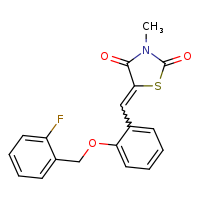 (5Z)-5-({2-[(2-fluorophenyl)methoxy]phenyl}methylidene)-3-methyl-1,3-thiazolidine-2,4-dione