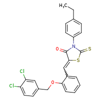 (5Z)-5-({2-[(3,4-dichlorophenyl)methoxy]phenyl}methylidene)-3-(4-ethylphenyl)-2-sulfanylidene-1,3-thiazolidin-4-one