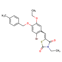 (5Z)-5-({2-bromo-5-ethoxy-4-[(4-methylphenyl)methoxy]phenyl}methylidene)-3-ethyl-1,3-thiazolidine-2,4-dione