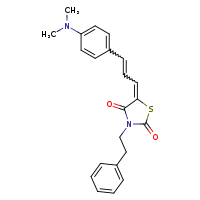 (5Z)-5-[(2E)-3-[4-(dimethylamino)phenyl]prop-2-en-1-ylidene]-3-(2-phenylethyl)-1,3-thiazolidine-2,4-dione