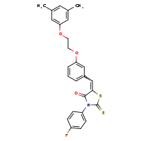 (5Z)-5-({3-[2-(3,5-dimethylphenoxy)ethoxy]phenyl}methylidene)-3-(4-fluorophenyl)-2-sulfanylidene-1,3-thiazolidin-4-one