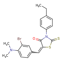 (5Z)-5-{[3-bromo-4-(dimethylamino)phenyl]methylidene}-3-(4-ethylphenyl)-2-sulfanylidene-1,3-thiazolidin-4-one