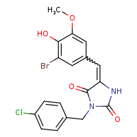 (5Z)-5-[(3-bromo-4-hydroxy-5-methoxyphenyl)methylidene]-3-[(4-chlorophenyl)methyl]imidazolidine-2,4-dione