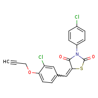 (5Z)-5-{[3-chloro-4-(prop-2-yn-1-yloxy)phenyl]methylidene}-3-(4-chlorophenyl)-1,3-thiazolidine-2,4-dione