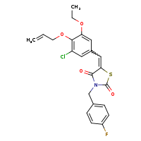 (5Z)-5-{[3-chloro-5-ethoxy-4-(prop-2-en-1-yloxy)phenyl]methylidene}-3-[(4-fluorophenyl)methyl]-1,3-thiazolidine-2,4-dione