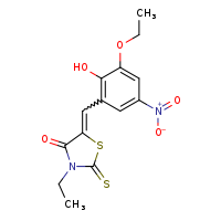 (5Z)-5-[(3-ethoxy-2-hydroxy-5-nitrophenyl)methylidene]-3-ethyl-2-sulfanylidene-1,3-thiazolidin-4-one