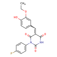 (5Z)-5-[(3-ethoxy-4-hydroxyphenyl)methylidene]-1-(4-fluorophenyl)-1,3-diazinane-2,4,6-trione