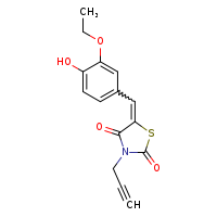 (5Z)-5-[(3-ethoxy-4-hydroxyphenyl)methylidene]-3-(prop-2-yn-1-yl)-1,3-thiazolidine-2,4-dione