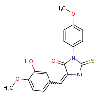 (5Z)-5-[(3-hydroxy-4-methoxyphenyl)methylidene]-3-(4-methoxyphenyl)-2-sulfanylideneimidazolidin-4-one