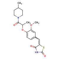 (5Z)-5-[(3-methoxy-4-{[1-(4-methylpiperidin-1-yl)-1-oxopropan-2-yl]oxy}phenyl)methylidene]-1,3-thiazolidine-2,4-dione