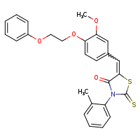 (5Z)-5-{[3-methoxy-4-(2-phenoxyethoxy)phenyl]methylidene}-3-(2-methylphenyl)-2-sulfanylidene-1,3-thiazolidin-4-one