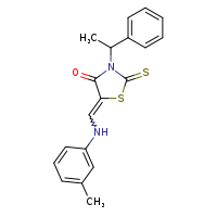 (5Z)-5-{[(3-methylphenyl)amino]methylidene}-3-(1-phenylethyl)-2-sulfanylidene-1,3-thiazolidin-4-one